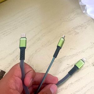 A charger that is long and green